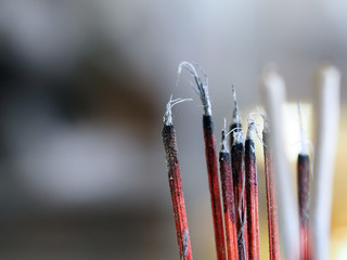 Joss sticks incense burning