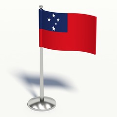 samoa small Flag. 3d illustration on a white background.