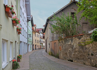 Fussen, Germany. Old street.