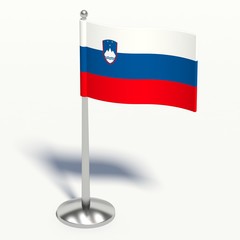 slovenia small Flag. 3d illustration on a white background.