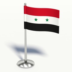 syria small Flag. 3d illustration on a white background.