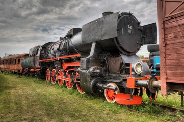 Naklejka premium The old steam locomotive