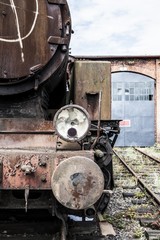 Plakat The old steam locomotive