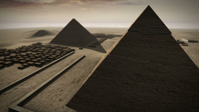Giza platform Egypt animation in 3D 4K
