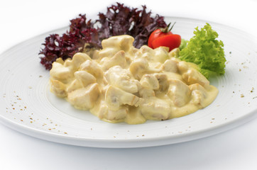 Куриное филе с грибами