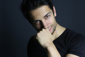 attractive man posing