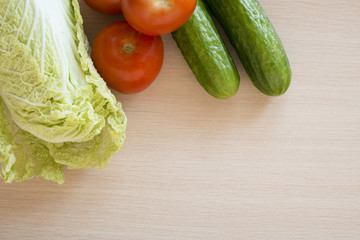 fresh vegetables on the table
