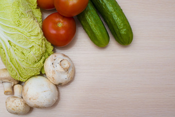 fresh vegetables on the table