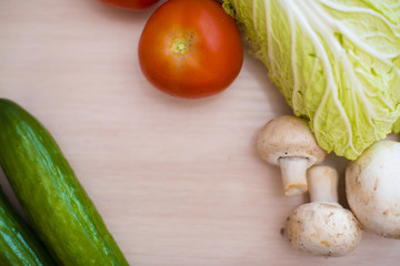 fresh vegetables on the table