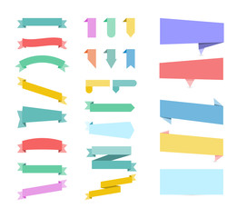 vector set of ribbons