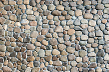 Pebble stone wall