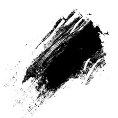 black grunge brush strokes ink paint isolated on white background