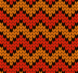 Seamless knitting zigzag pattern