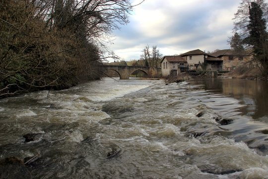 Pont Roman &agrave; Solignac.(Haute-Vienne.