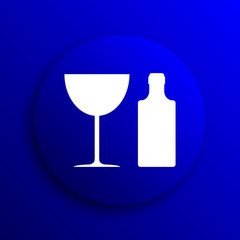 Bottle and glass icon