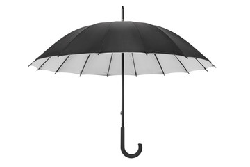 Open umbrella isolated on white, clipping path included