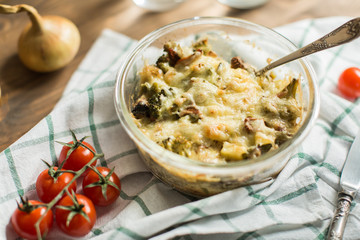 Vegetable casserole with cheese