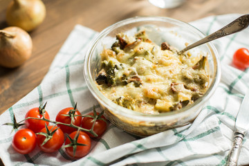 Vegetable casserole with cheese