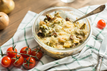 Vegetable casserole with cheese