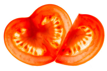 Ein 1/2 Tomatenscheiben