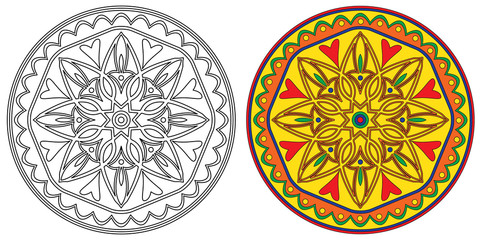 Set of two mandala.
