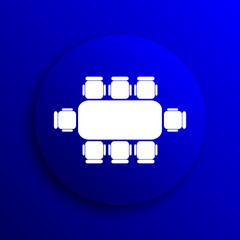 Business meeting table icon