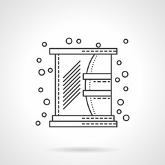 Bathroom mirror icon flat line design vector icon