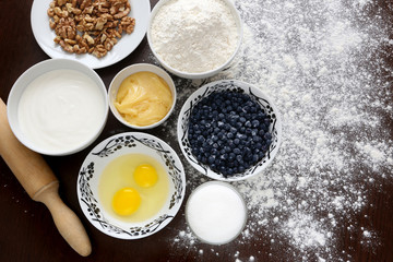 Baking honey cake in home kitchen