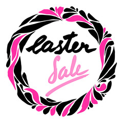 Vector easter sale flyer