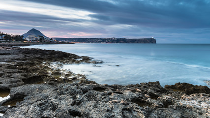 Cloudy afternoon seascape in Javea. 