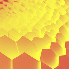 Geometric color abstract polygons, as crack wall