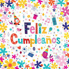 Feliz Cumpleanos - Happy Birthday in Spanish greeting card