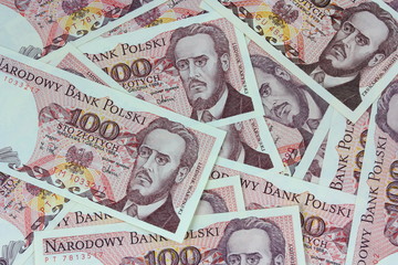 old polish money background