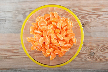 Mandarin in glass bowl