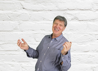 attractive 50 years old casual dressed man