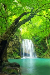 Foto auf Acrylglas Waldwasserfall am Erawan Wasserfall National, Kanchanaburi, Thailand © ake1150