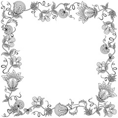 Obraz premium Postcard with flowers wreath