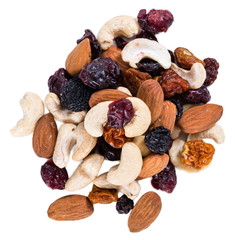 Trail Mix isolated on white
