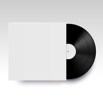 Vector isolated vinyl disc with its cover.