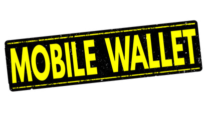 Fototapeta premium Mobile wallet stamp