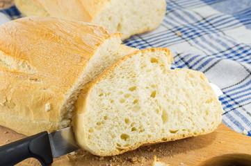 Home baked bread on the table