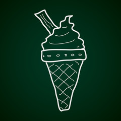 Simple doodle of an ice cream