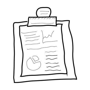 Simple doodle of a clipboard
