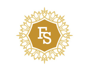 FS initial royal letter logo