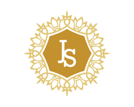 JS initial royal letter logo