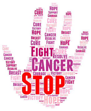 Stop cancer word cloud