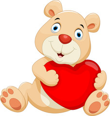 Bear with the big red heart