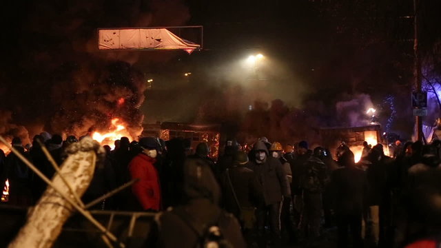 Thousands of protesters fight for their country (january 2014)