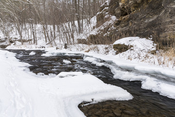 Fototapeta na wymiar Winter River Scenic
