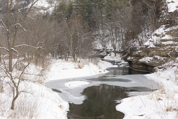Fototapeta na wymiar Winter River Scenic